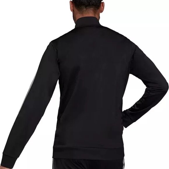 ADIDAS MEN US Size Large/Tall 3- STRIPE  FULL ZIP TRACK Jacket H46099 Black - Picture 4 of 5